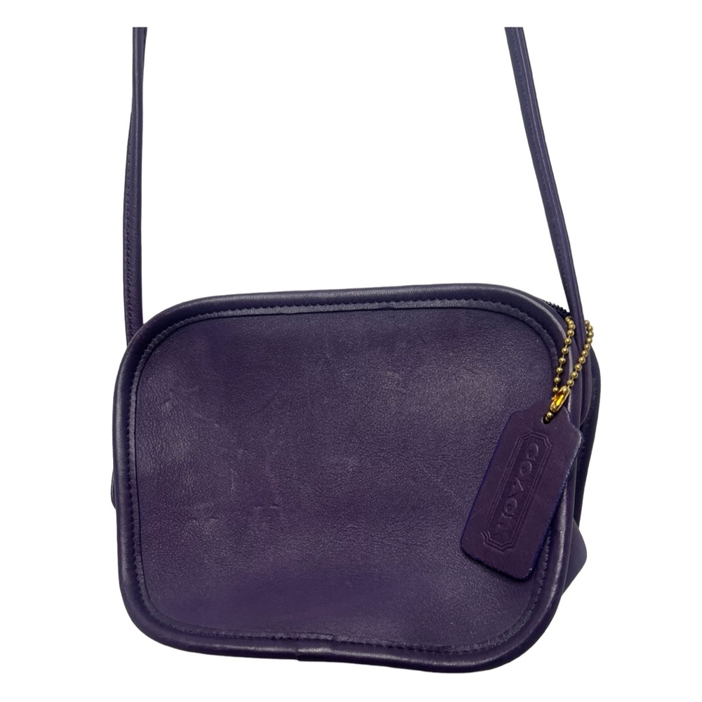 Vintage Coach Mini Dark Purple Hadley Crossbody Bag In Excellent Condition